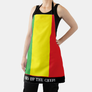 Jamaikanischer Koch und Köchin Rasta-Gestreift Schürze