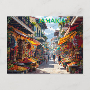 Jamaikanischer Marktplatz Postkarte
