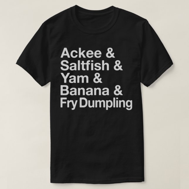 Jamaikanischer National Dish Ackee & Saltfish Yard T-Shirt (Design vorne)