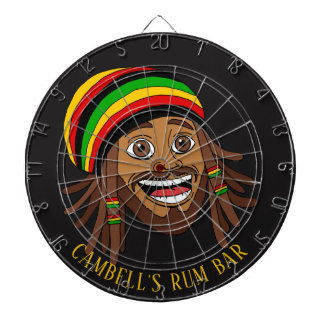 Jamaikanischer Rasta-Mann Karibik Sportsbar Dartscheibe