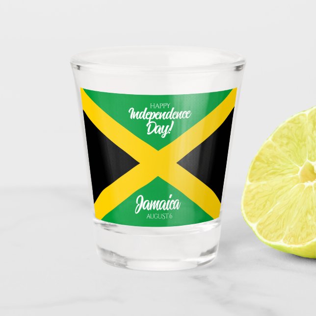 Jamaikanischer Unabhängigkeitstag Jamaikanische Na Schnapsglas (Vorderseite)