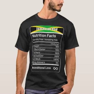 Jamaikanischer Vater Nutrition Facts Fathers Day T-Shirt