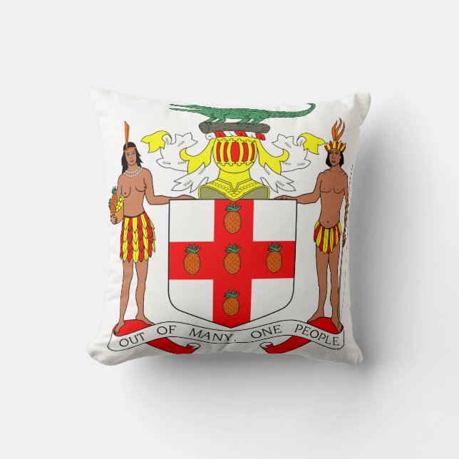 Jamaikanischer Wappen Kissen (Vorderseite)