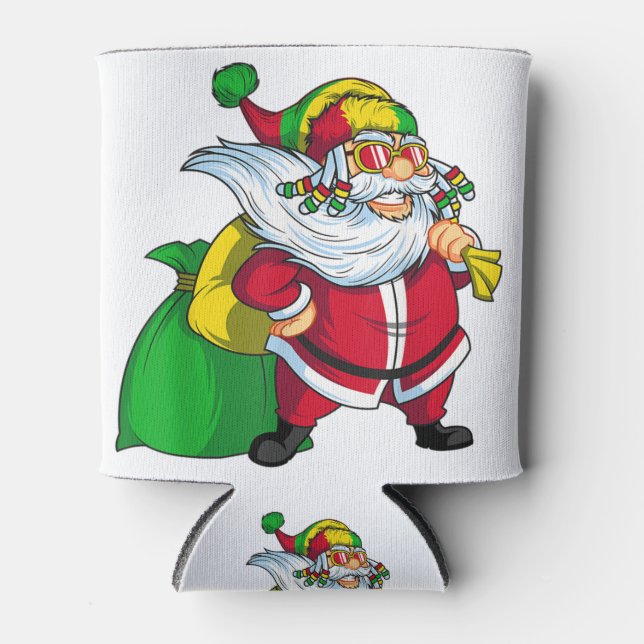 jamaikanischer Weihnachtsmann rasta santa claus ra Dosenkühler (Vorderseite)