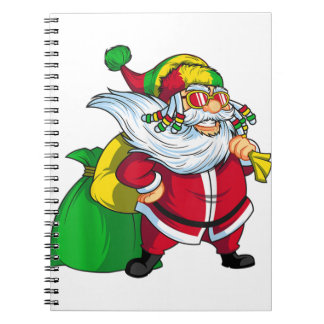 jamaikanischer Weihnachtsmann rasta santa claus ra Notizblock