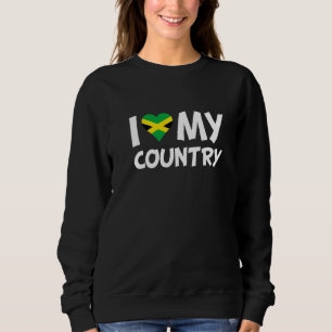 Jamaikanisches Flaggenherz I Liebe Mein Land Jamai Sweatshirt