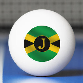 Jamaikanisches Flaggenmonogramm Tischtennisball