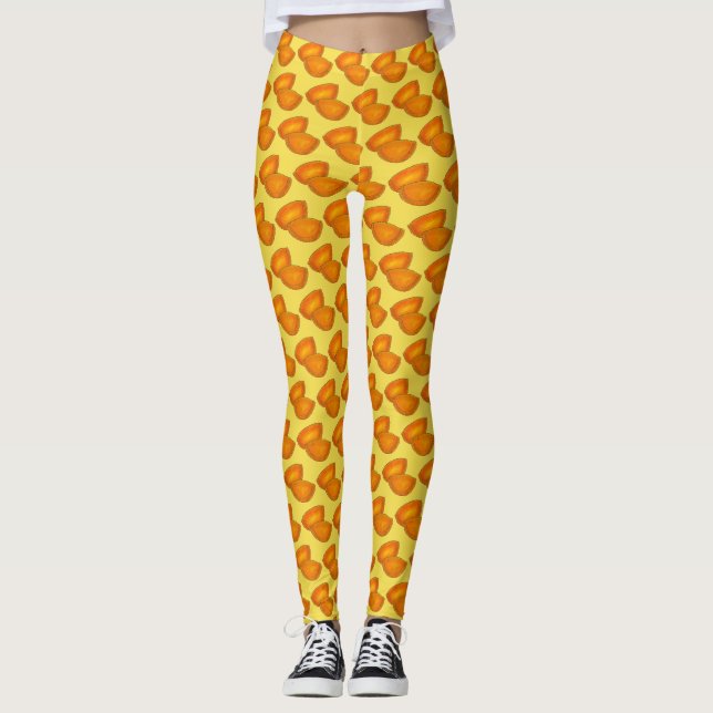 Jamaikanisches Rindfleisch Patty Patties - Gelbes  Leggings (Vorderseite)