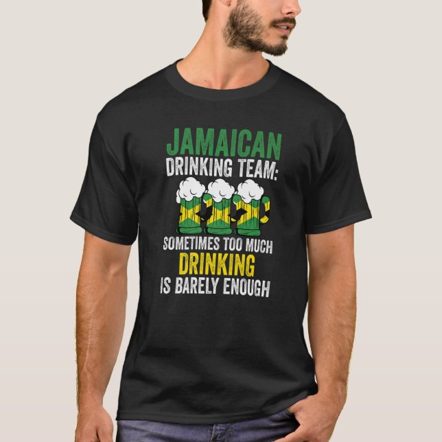 jamaikanisches Team trinkt Jamaika T-Shirt (Vorderseite)