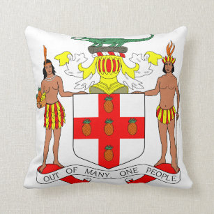 Jamaikanisches Wappen Kissen