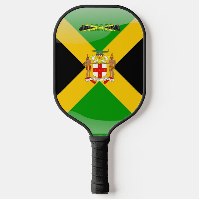 jamaikanisches Wappen Pickleball Schläger (Vorderseite)