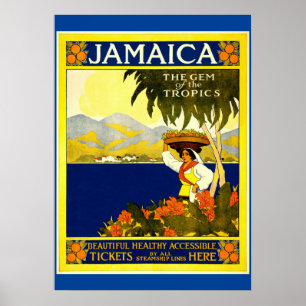Jamaïque, affiche Vintage voyage