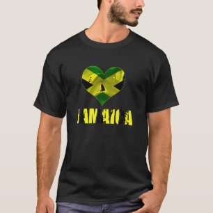 Jamaïque Drapeau amour coeur fierté cadeau T-shirt