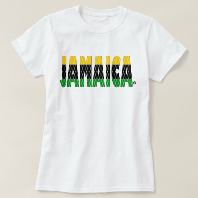 Jamaïque Gold Black Green Stripes Jamaïque T-shirt (Design devant)
