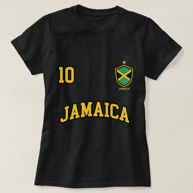 Jamaïque Sweat - shirt à capuche Numéro 10 Soccer  (Design devant)