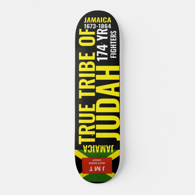 JAMAÏQUE TRÈS TRIBU DE JUDAH Skateboard (Recto)