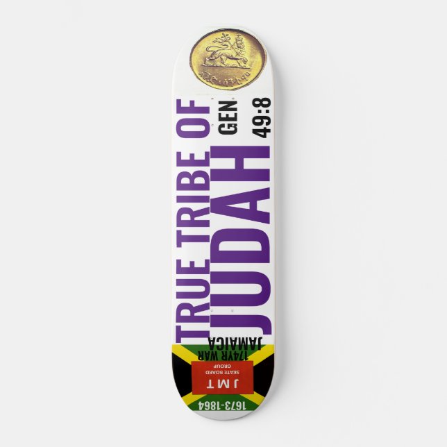 JAMAÏQUE TRÈS TRIBU DE JUDAH Skateboard (Recto)