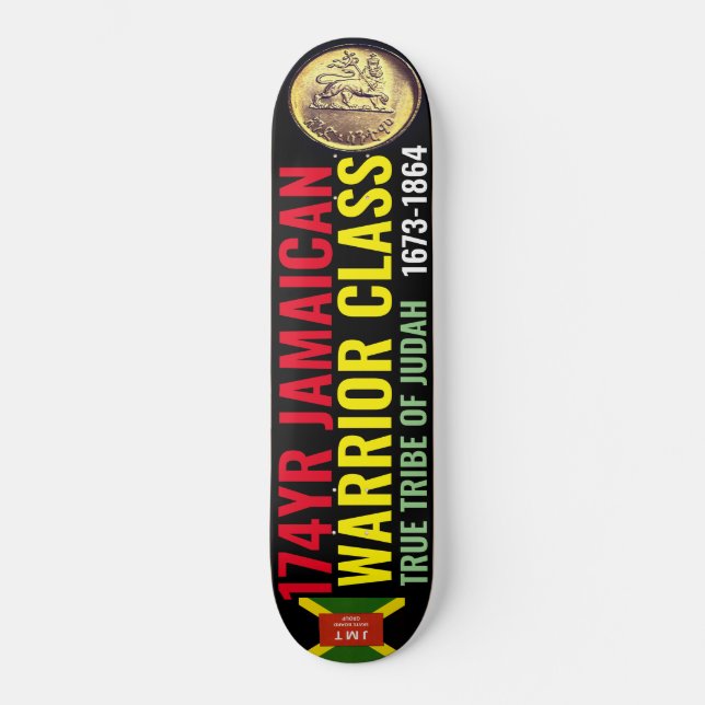 JAMAÏQUE TRUE TRIBE OF JUDAH (HISTOIRE) Skateboard (Recto)