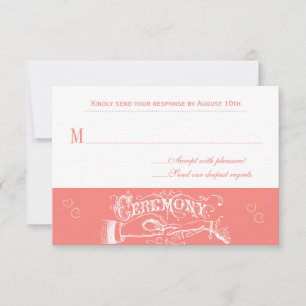 Jamais après avoir Peach Chalkboard carte de répon