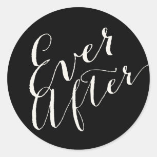 Jamais après Calligraphie Script Mariage Stickers