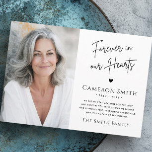 Jamais dans nos coeurs funéraire sympathie merci