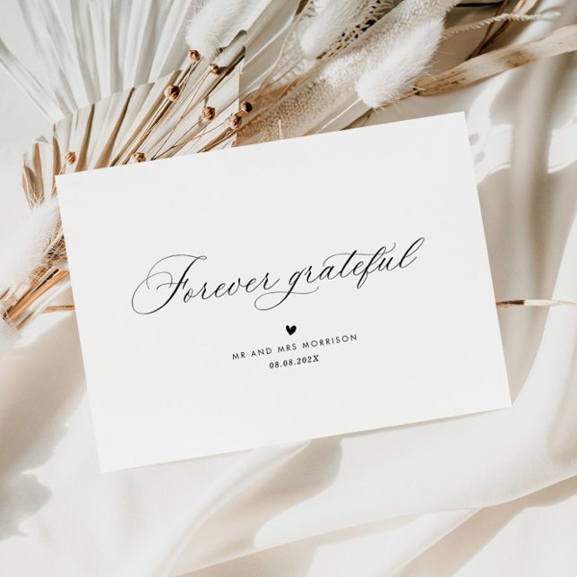 JAMAIS RECONNU | CARTE DE REMERCIEMENTS MARIAGE (Créateur téléchargé)