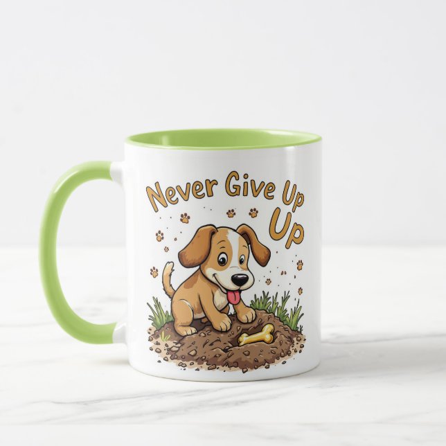 Jamais renoncer à la tasse de chien - Motivational (Gauche)