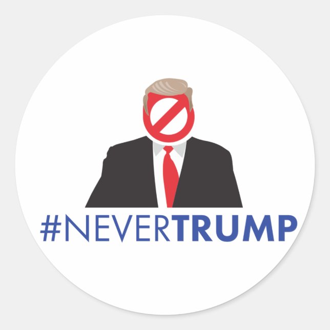 Jamais Trump Sticker (Devant)