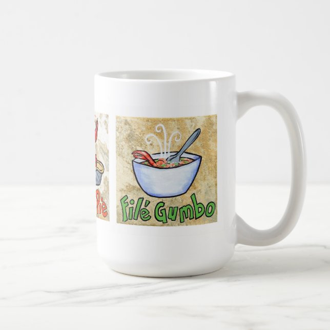 Jambalaya, Panzerkrebs-Torte, Datei-Gumbo-Tasse Kaffeetasse (Rechts)