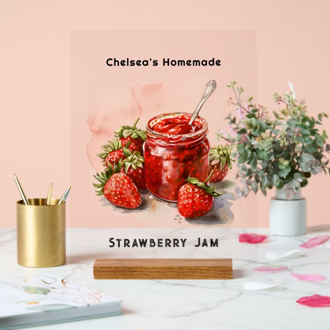 Jambe Mason Jar de confiture de fraises maison rus (Mariage)