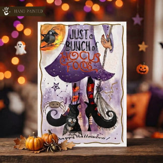 Jambes de sorcière drôles Hocus Focus Carte Hallow
