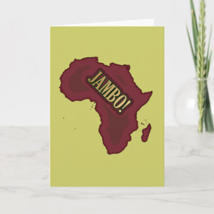 Jambo! Das Swahili Wort für Hallo! Karte