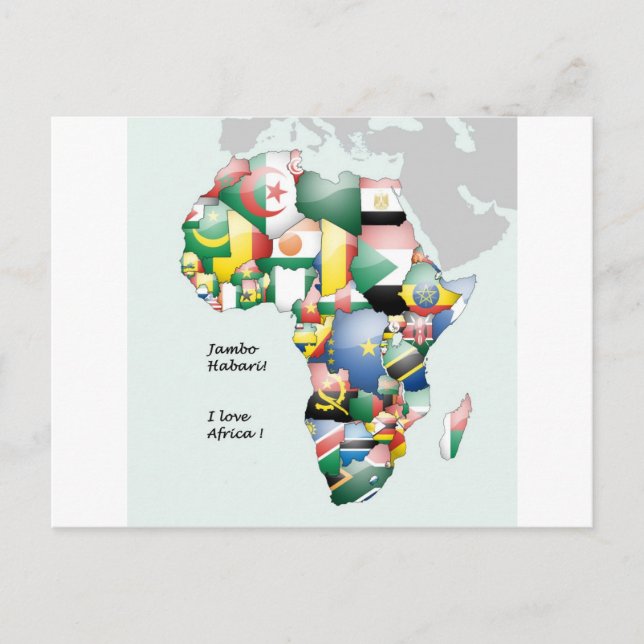Jambo Habari Afrika ! I Liebe Afrika Postkarte (Vorderseite)