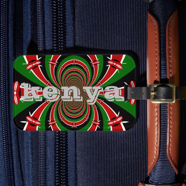 Jambo Habari! Kenya Hakuna Matata Geschenk Gepäckanhänger (Vorderseite Insitu 4)