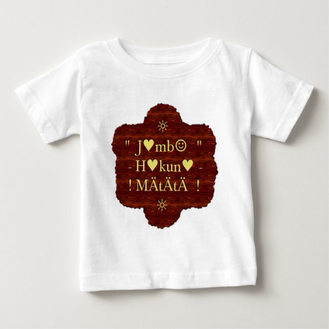 Jambo Hakuna Matata: African Art Print/Graphic Baby T-shirt (Vorderseite)