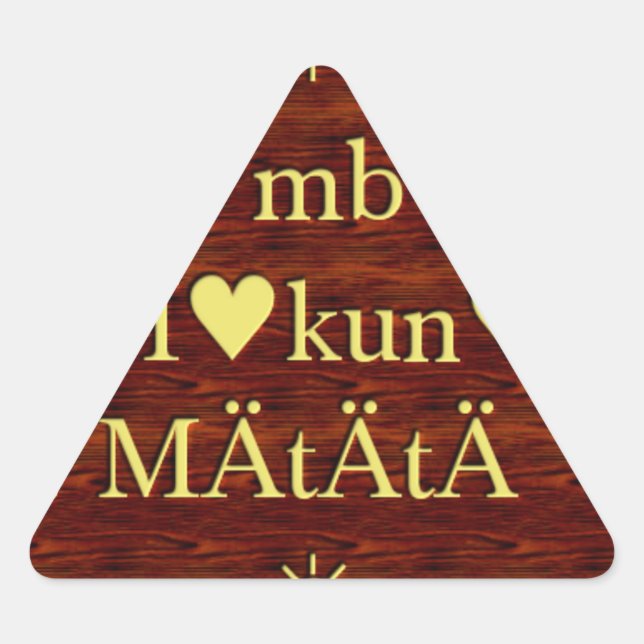 Jambo Hakuna Matata: African Art Print/Graphic Dreieckiger Aufkleber (Vorderseite)