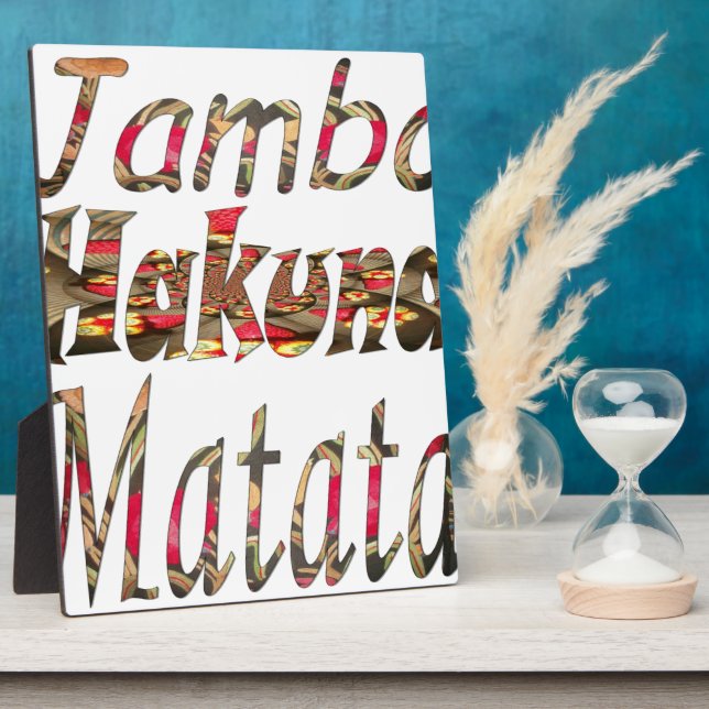 Jambo Hakuna Matata African Vintag Art Print Fotoplatte (Seite)