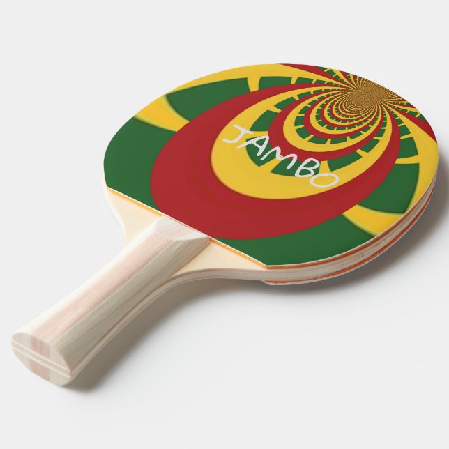 Jambo Hakuna Matata Jamaica Rasta Colors Spinner Tischtennis Schläger (Vorderseite)
