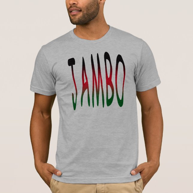 Jambo (hallo - Swahili) T-Shirt (Vorderseite)