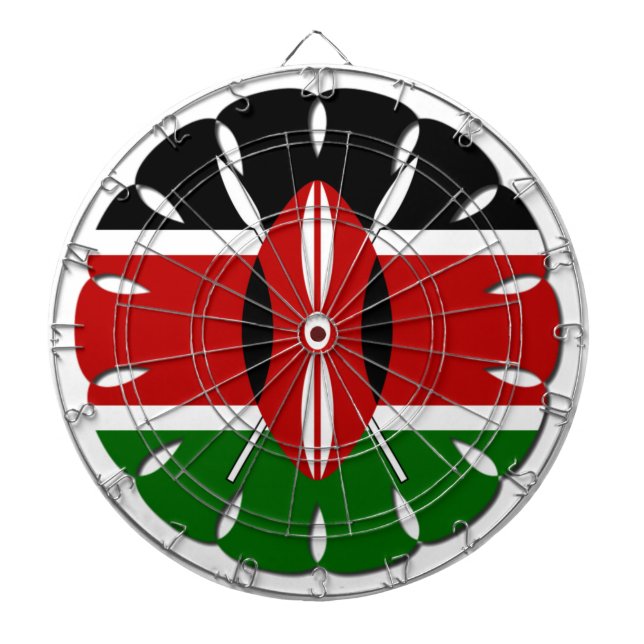 Jambo Kenia-Flagge Dartscheibe (vorne)