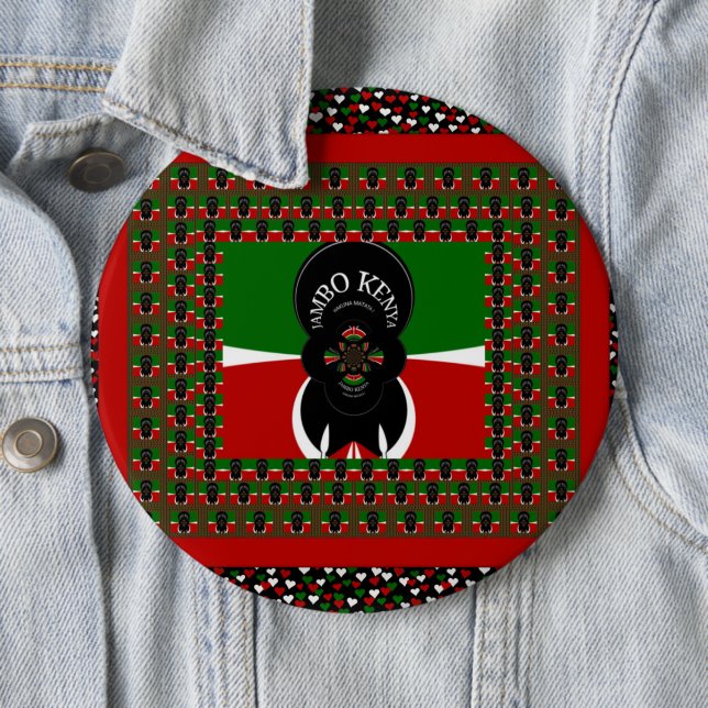 Jambo Kenya Art Print Button (Beispiel)