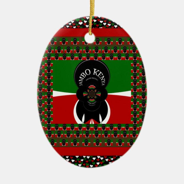 Jambo Kenya Art Print Keramikornament (Vorne)
