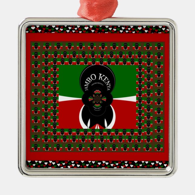 Jambo Kenya Art Print Ornament Aus Metall (Vorne)