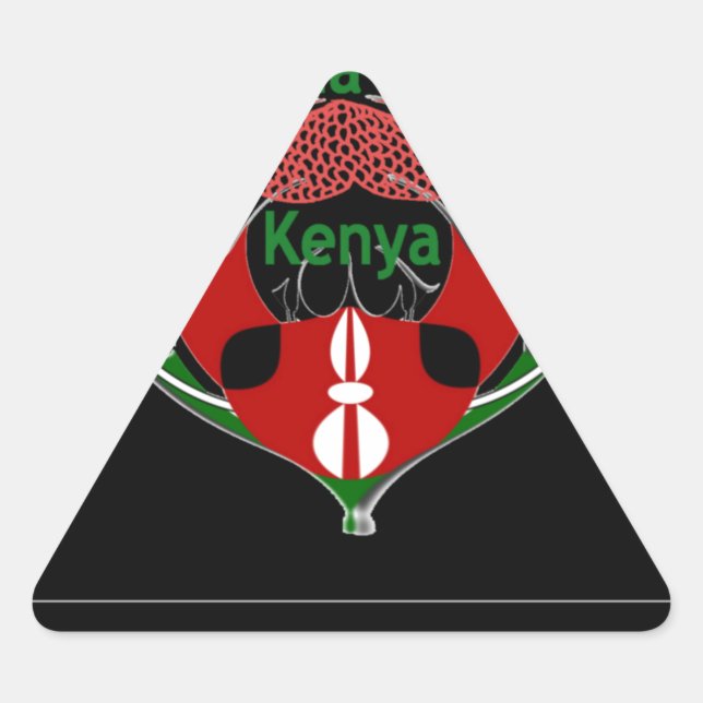 Jambo Kenya Dreieckiger Aufkleber (Vorderseite)