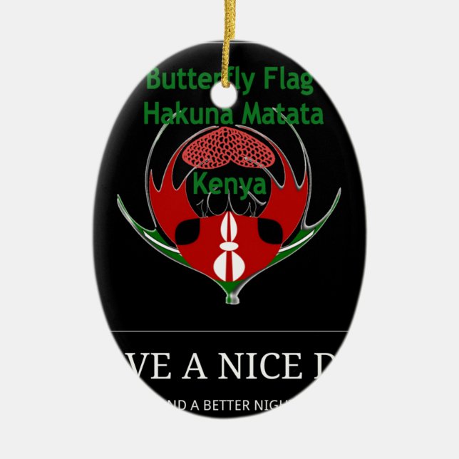 Jambo Kenya Keramik Ornament (Vorne)