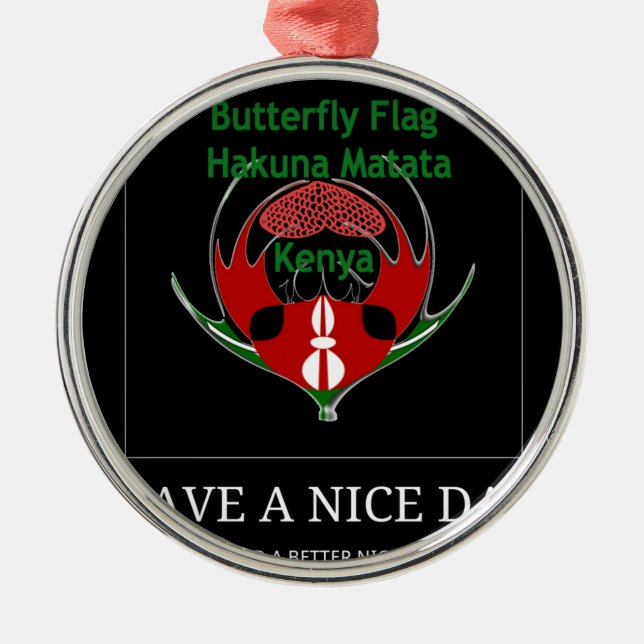 Jambo Kenya Ornament Aus Metall (Vorne)