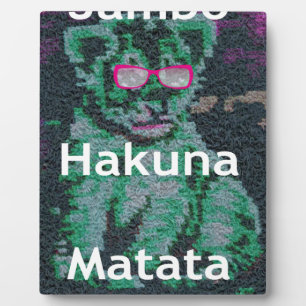 Jambo-Löwe-Hakuna-Matata Fotoplatte