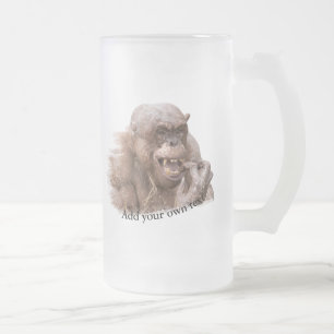 Jambo The Hairless Chimp (Ändern Sie Ihren eigenen Mattglas Bierglas