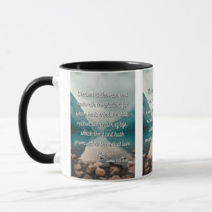 James 1:12 KJV Bible Verse Mug Deux Tons
