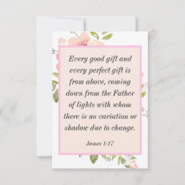 James 1:17 Bibelverse über den Segen der Blumenkar Einladung
